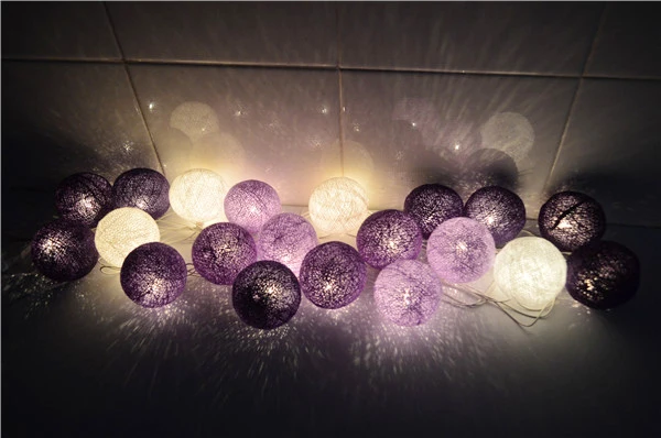 Новый дизайн холодный фиолетовый тон ватным тампоном гирлянды гирляндой
