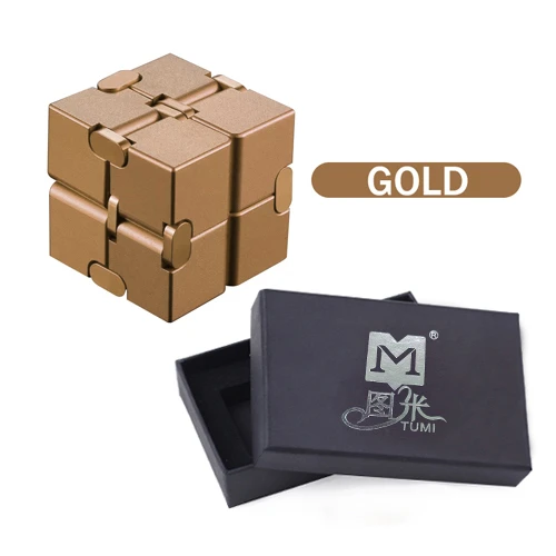 Gold cube Металлический бесконечный магический куб, игрушки, антистресс, тревога, расслабляющий ОСЗ, трендовый куб, высокое качество, подарок для мальчиков, девочек, мужчин - Цвет: Gold cube