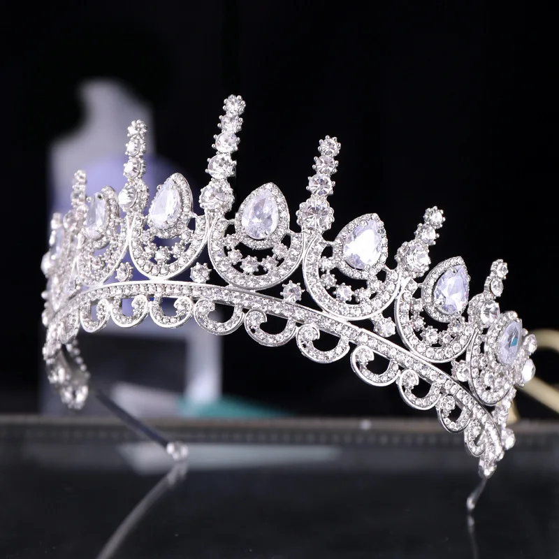 DIEZI Роскошная королевская свадебная диадема коричневая головная повязка