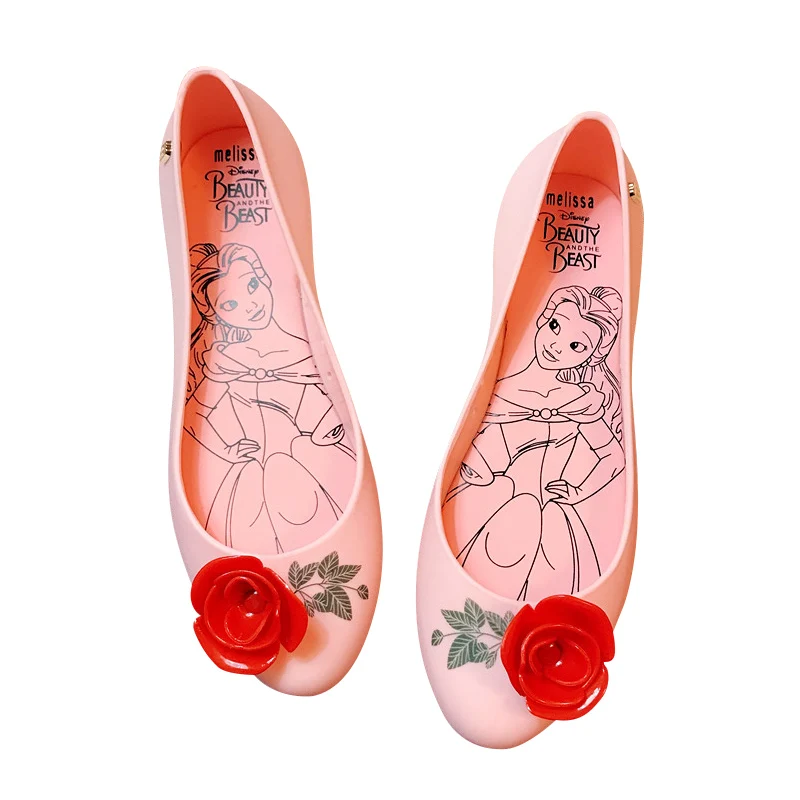 Mini Melissa/Новинка 2019 года Брендовые женские прозрачные сандалии с цветами женская