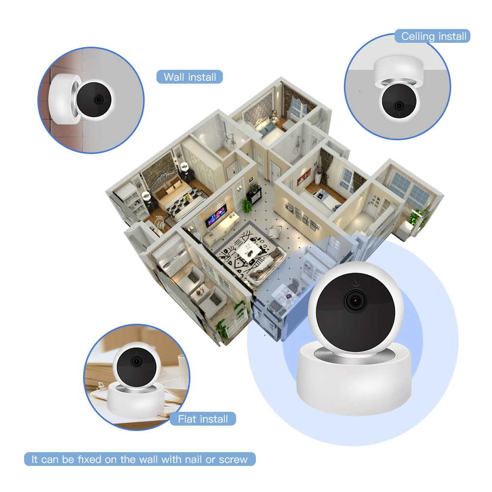 Беспроводная IP-камера видеонаблюдения SDETER 2 МП 1080P Wi-Fi | Безопасность и защита