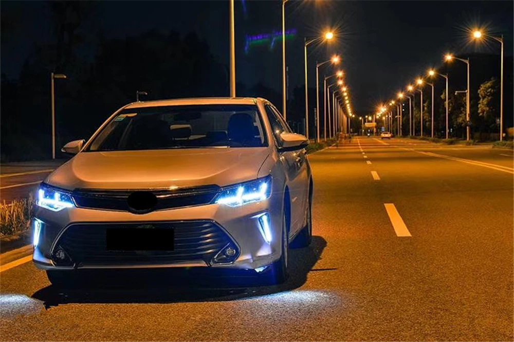 Автомобильный Стайлинг для 2015 2016 2017 Toyota Camry V55 светодиодный ные фары новые drl