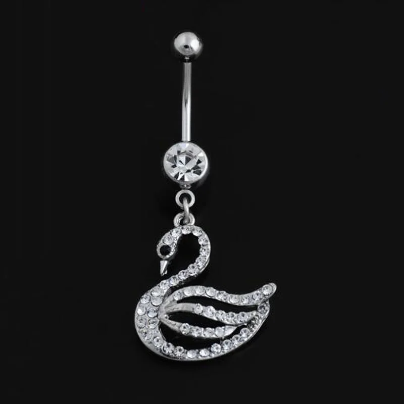 Корпус из нержавеющей стали Пирсинг Титана гипоаллергенный Лебедь покрытие