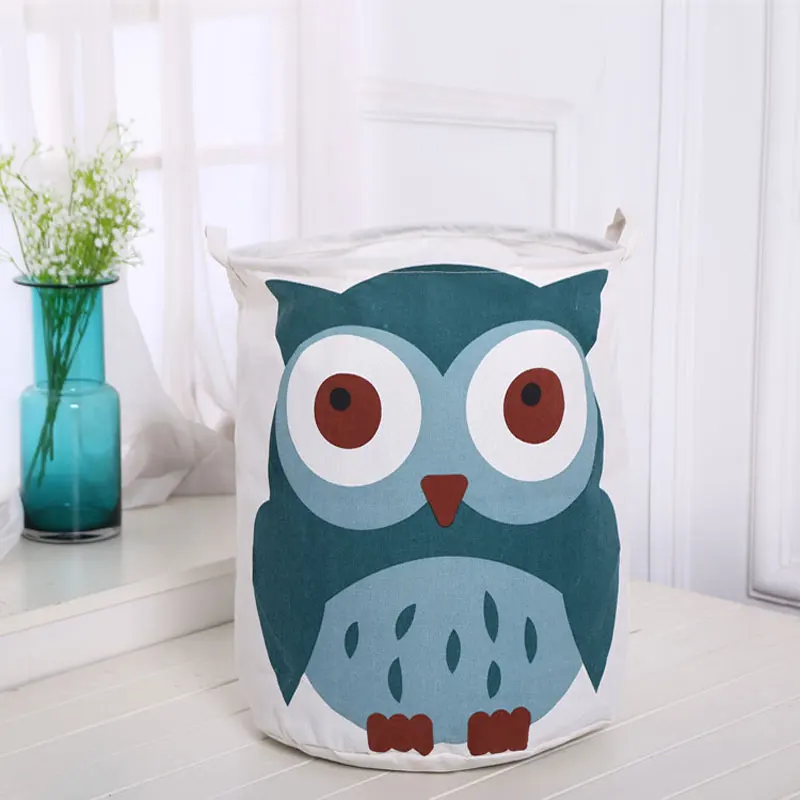 New Waterproof Laundry Hamper Cartoon Animals Clothes Storage Baskets Home Decoration Barrel Kids Toy Organizer Basket | Дом и сад