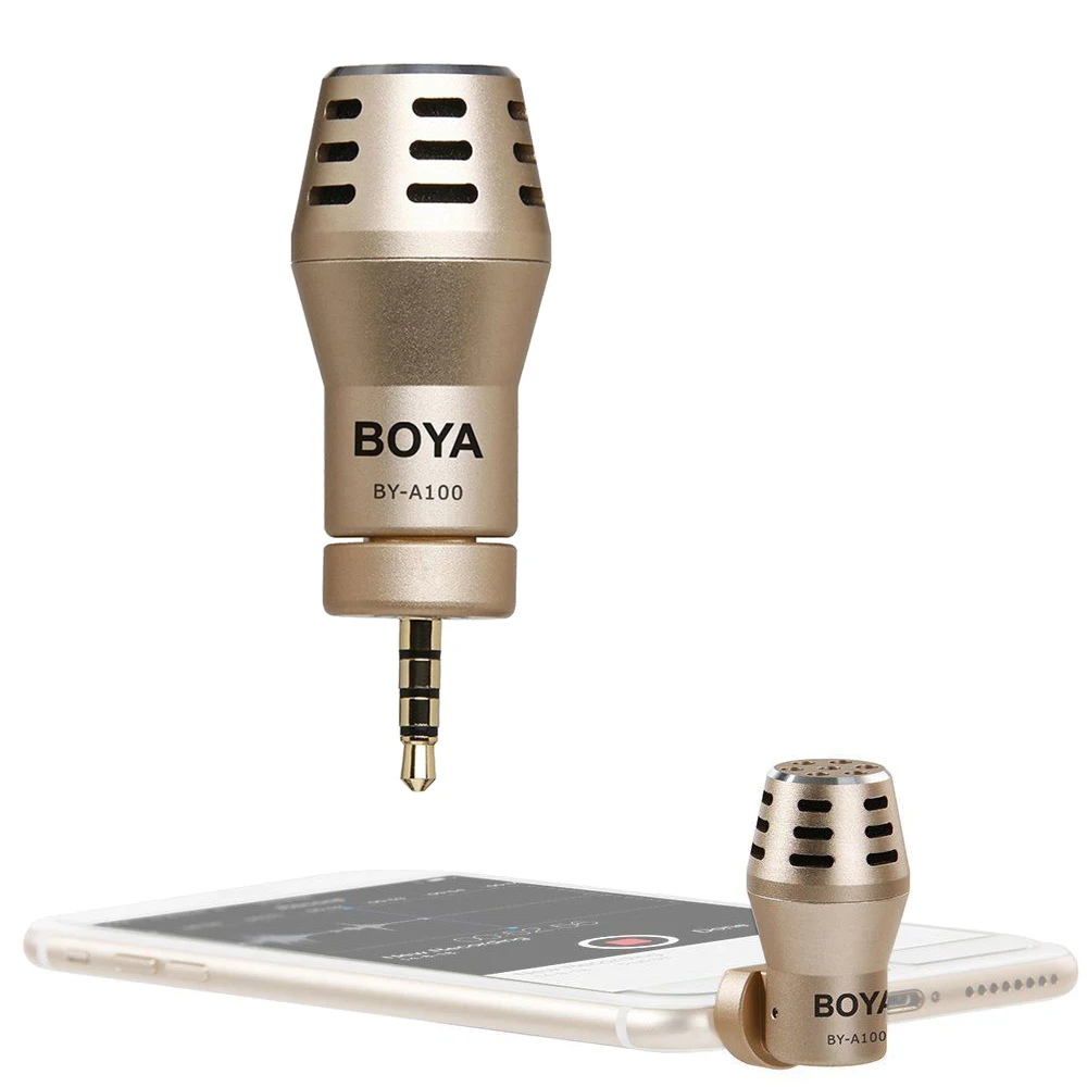 3 цвета BOYA BY A100 всенаправленный конденсаторный телефонный микрофон для iPhone 6/6 S/5/5S