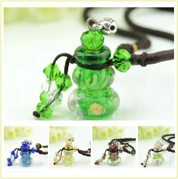 Милая тыква маленькая стеклянная подвеска с эфирным маслом цветной флакон духов