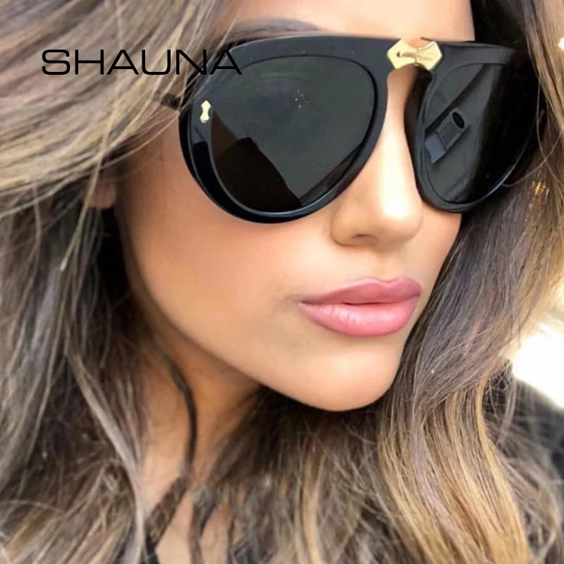 Женские и мужские солнцезащитные очки SHAUNA брендовые дизайнерские с