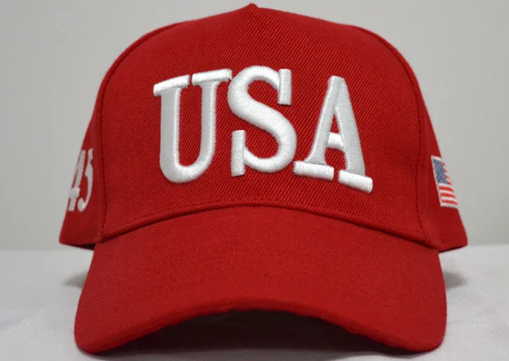 USA Red Make America Great Again Кепка с вышивкой Регулируемая Кепка Дональд Трамп бейсбольная кепка Acc014 - Цвет: USA Red