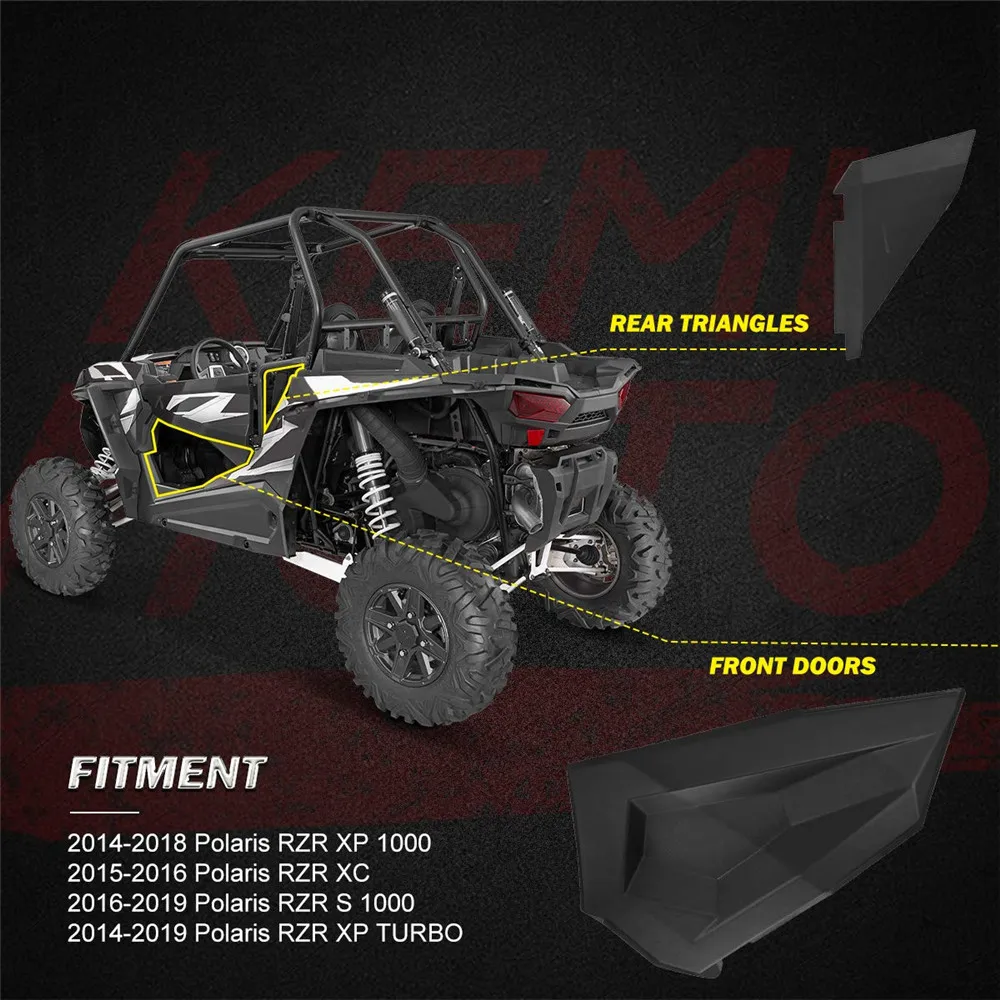 KEMiMOTO Нижняя Дверная панель вставки для Polaris RZR XP S Turbo 1000 2879509 RZR XP 1000 RZR S 900 1000