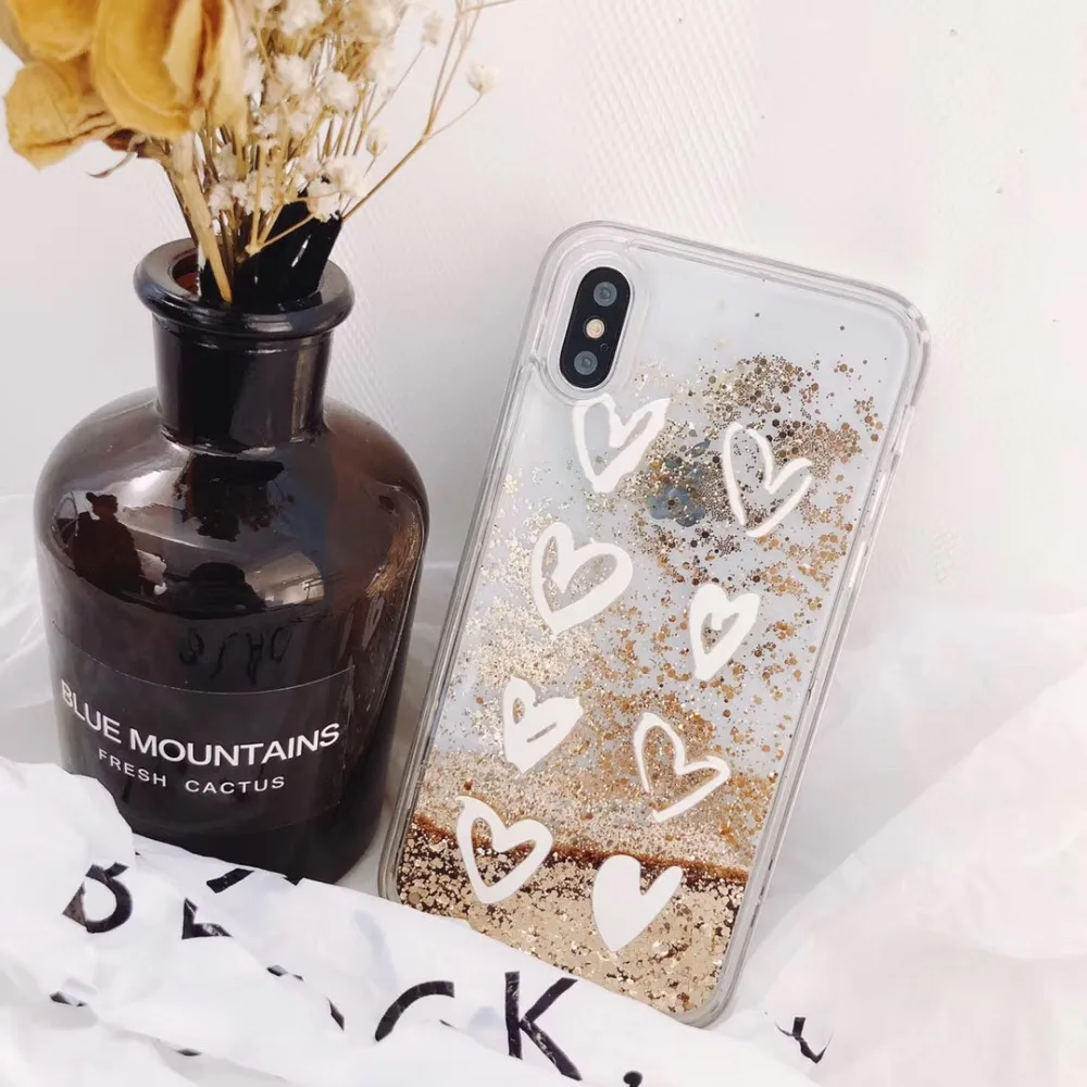 Zxtrby для iPhone X XS Max Роскошные сердце любовь Жесткий ПК телефон чехол 6 6s 7 8 плюс Bling