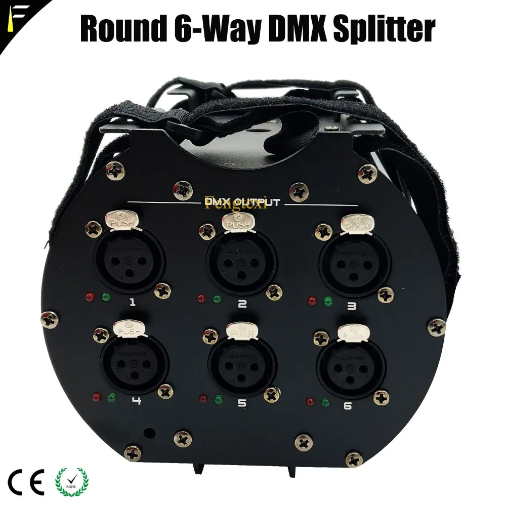 Диско-светильник 6 DX DMX способ дистрибьютора с оригинальной neutrik-3pins XLR модуль DMX разветвитель 6 каналов отдельно питание