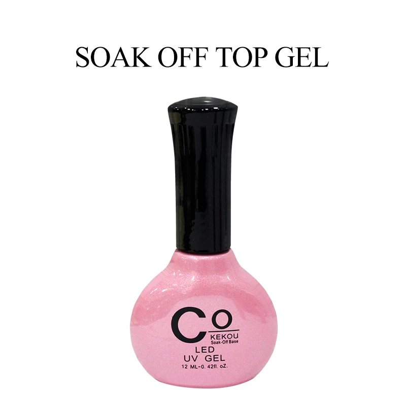 Гель для ногтей CoKEKOU Top Coat off+ Базовое покрытие основа для УФ-гель-лака Лучший Гель-лак для ногтей 12 мл отправка ложных ногтей - Цвет: Top coat