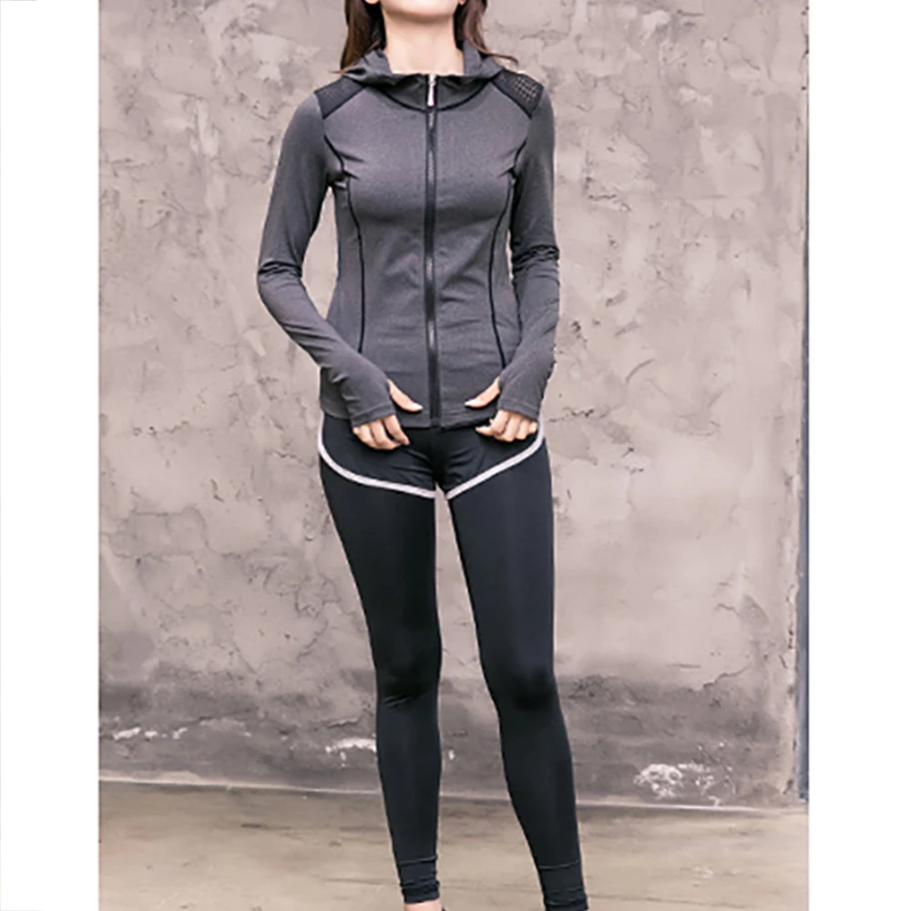 2019 Набор для йоги и спорта куртка + колготки брюки спортивные бюстгальтеры 4 шт.