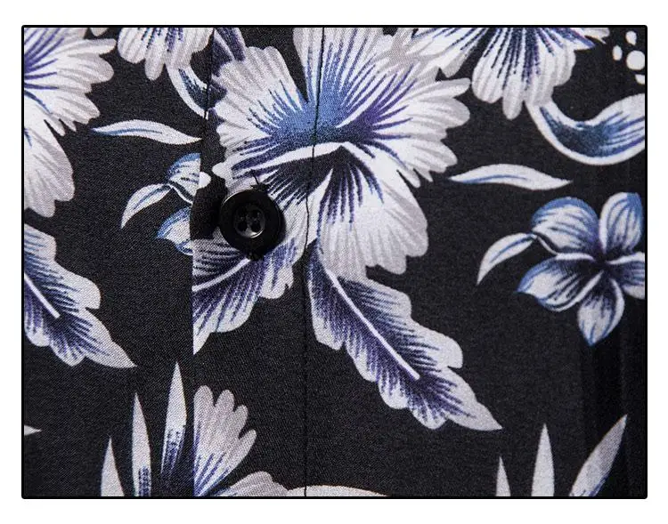 Casual Blouse Mens Clothing Loose Summer Camisa masculina Short Sleeve Hawaiian Shirt dress Floral Menswear | Мужская одежда