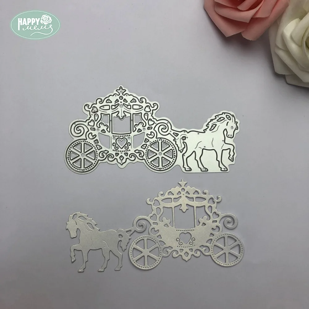 Happymems 2018 новый стиль Дворцовая карета Вырубные штампы для изготовления карт