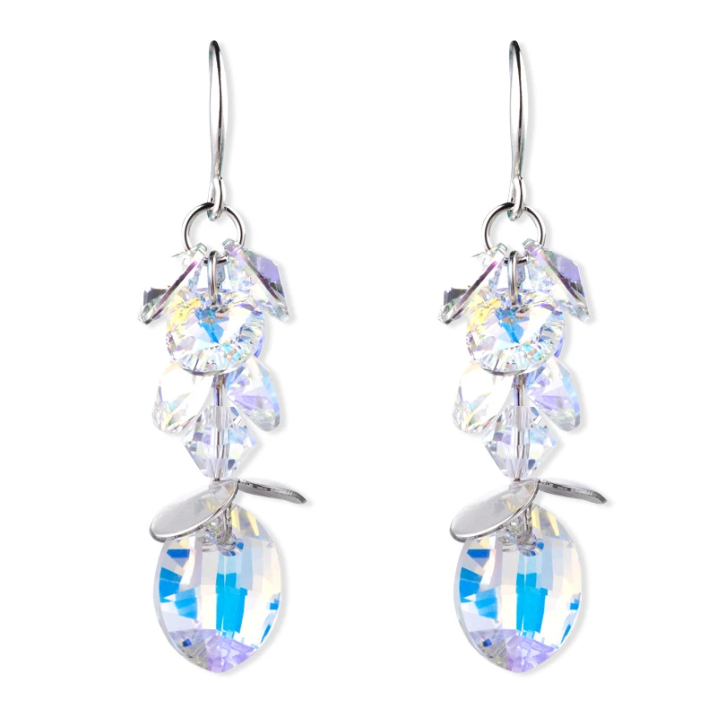 High Quality Austrian Crystal Pending Dangling Earrings For Women heart shape Fine Jewelry | Украшения и аксессуары