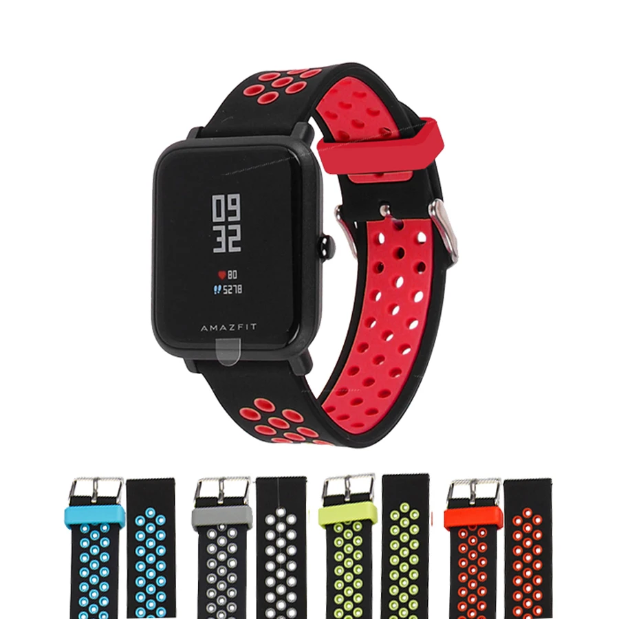 Силиконовый ремешок для Xiaomi Amazfit Bip BIT PACE Lite Youth Смарт часы браслет Huami GTS 2/Bip S ремень