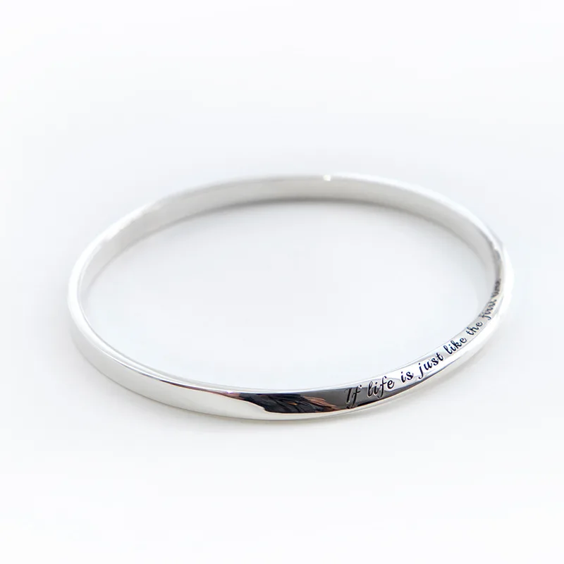 Панк Cutomized письмо манжета браслет для женщин Mobius персонализированные ID табличка