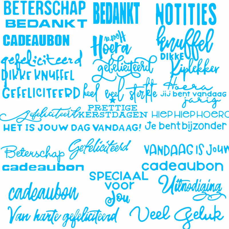 

Basic Dutch Phrase Letters Thanks Metal Cutting Dies Stencils For DIY Scrapbooking Decoration Embossing Supplier Craft Die Cut