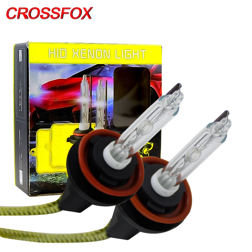 CROSSFOX 6000K 55W ксеноновые лампы H4 HID H7 H8 H9 H11 H1 9005 9006 HB3 HB4 ксеноновые лампы 1 пара автомобильных ламп для автостайлинга фар