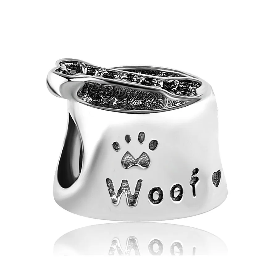 A1221 dog Новинка царственное сердце Милая домашняя бусина подходит к оригинальному Пандоре амулеты Серебро 925 Браслет безделушка ювелирные изделия для женщин мужчин изготовление mix001 - Цвет: A1221 dog