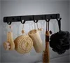 Clothes hook HOMEDEC Космический алюминиевый черный набор аксессуаров для ванной комнаты, держатель для унитаза, мыльница, вешалка для полотенец, щетка для унитаза, кольцо для полотенец - Цвет: Clothes hook
