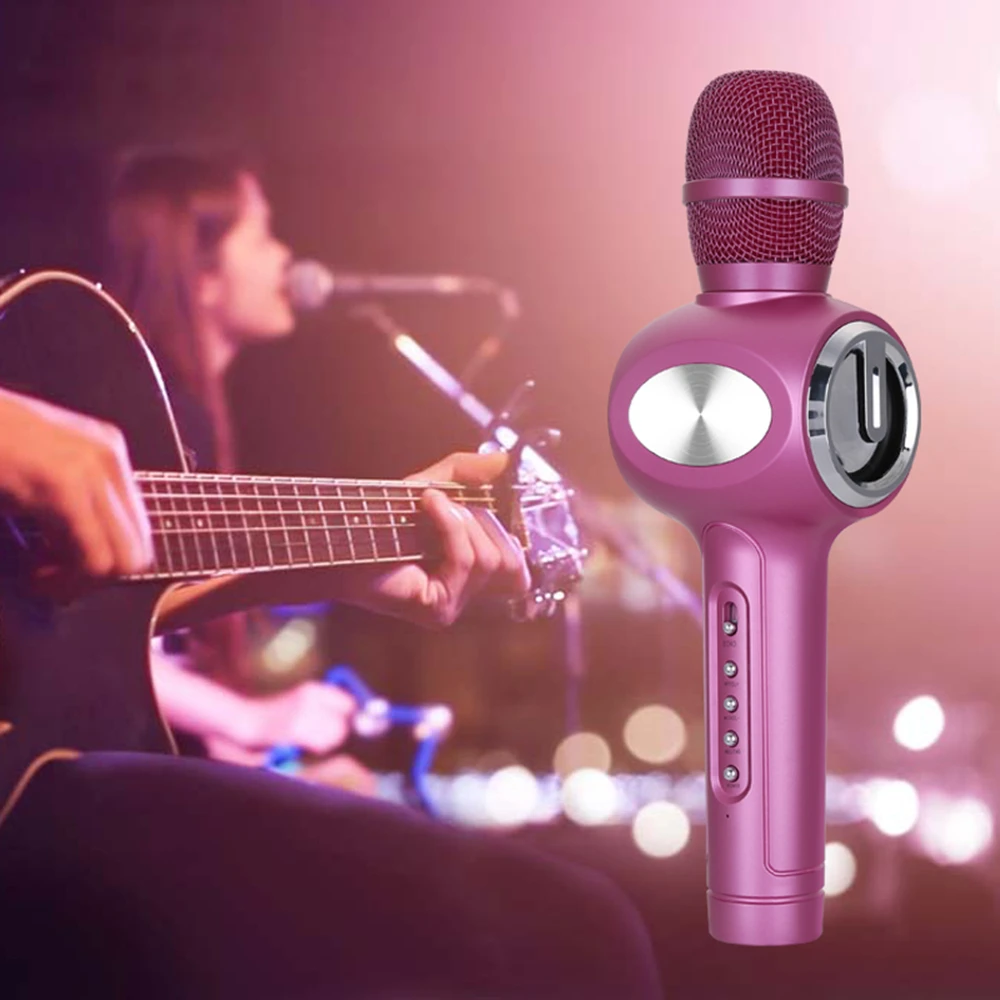 Mikrofon караоке машина беспроводной микрофон с конденсатором и Bluetooth динамик usb