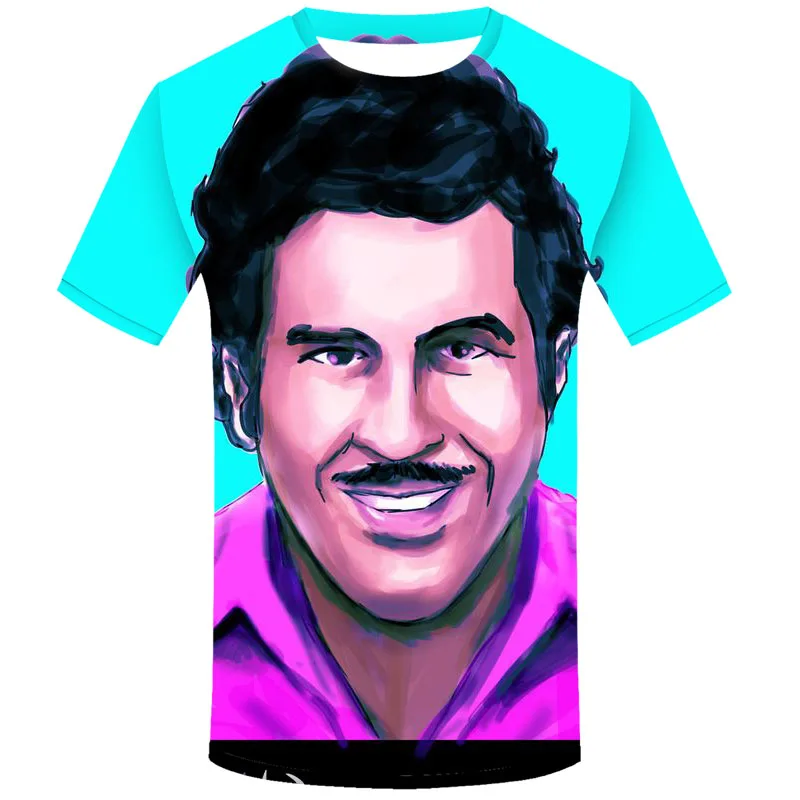 Narcos Pablo Escobar Мужская 3D футболка Homme летние Повседневное в стиле хипстер и Свэг футболка Веселая топы-новинки футболка