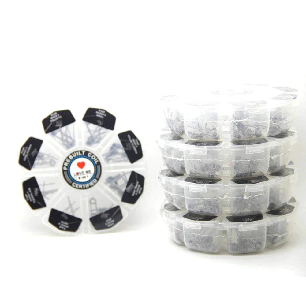Горячая Распродажа 8 в 1 комплект готовой катушки Clapton Coil Hive Quad Flat twisted Fused