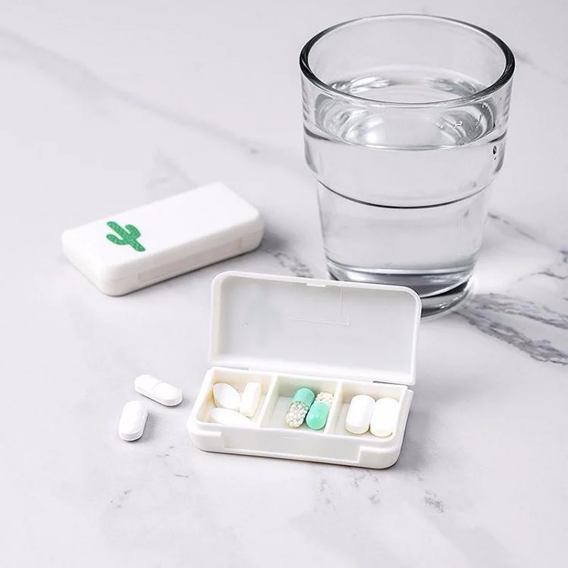 Портативный pill box PP материал прозрачный уплотнение Медицина Витамин коробка для