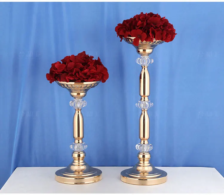 

Gold Table Centerpiece metal flower vases Wedding Decoration