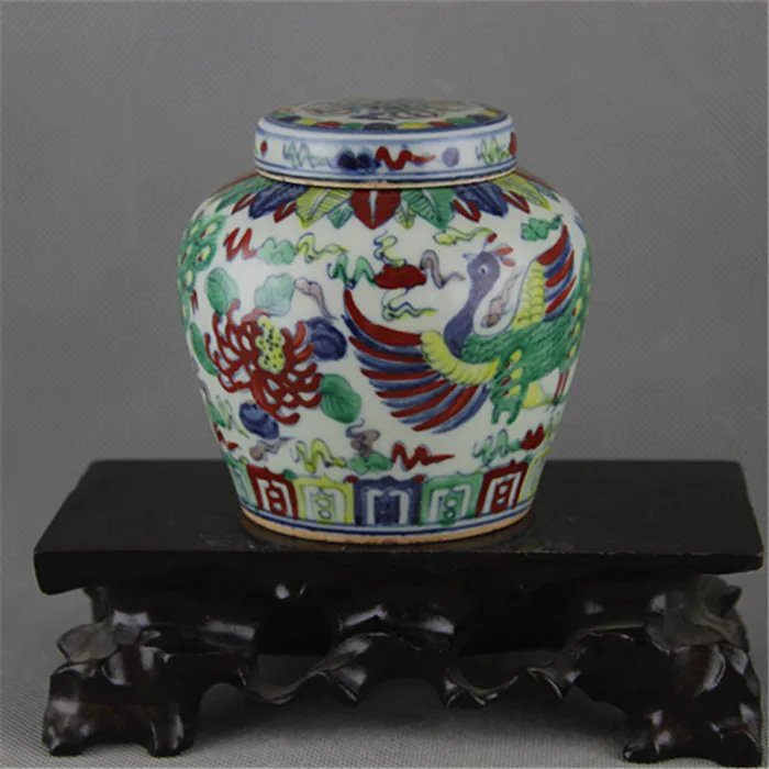 

6 античных фарфоровых горшков MingDynaty ручной работы, банка с цветным павлином и открытым экраном, ручная роспись, лучшие домашние украшения и ...