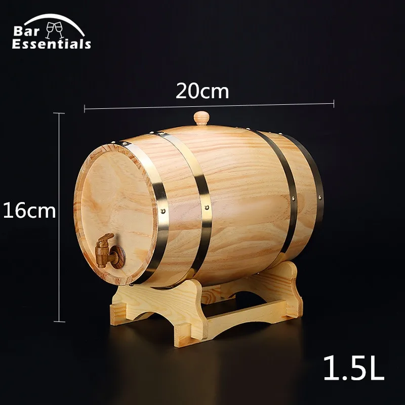 1.5L пивной пивоваренный бочонок винтажный деревянный дубовый брус винный бочонок для Виски Ром порт декоративная бочка бочонок Отель Ресторан дисплей