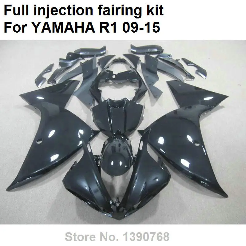 Литьем под давлением Обтекатели для Yamaha YZF R1 09 10 11 12 13 14 15 лет черный комплект
