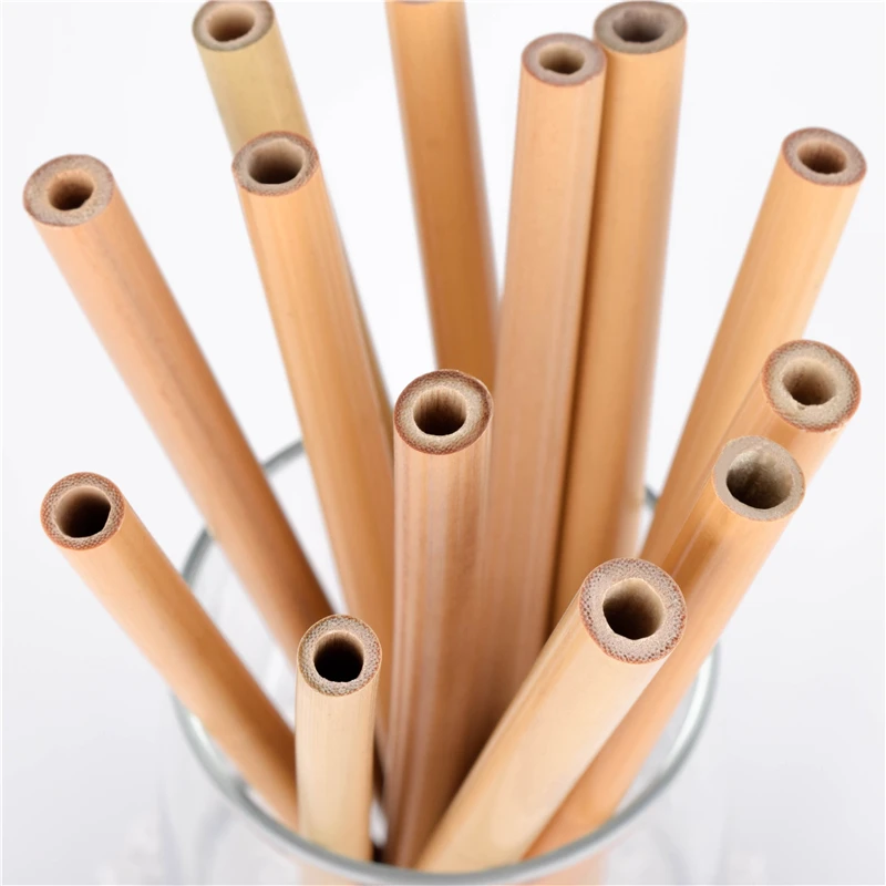 

Organic Bamboo Drinking Straw for Party Supplies Birthday Wedding Decoration Biodegradable Wood Straws Tableware Wholesale