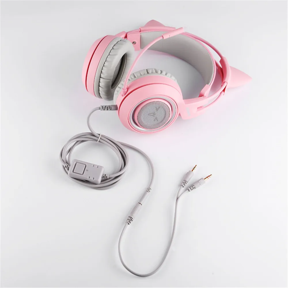 SOMIC G951S PS4 игровая гарнитура с кошачьими ушками микрофон ПК наушники для геймеров Бас игры наушники для мобильного телефона/ xbox One/Mp3