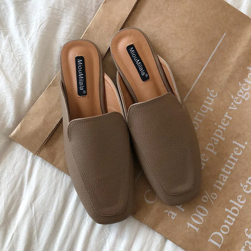 Летние шлепанцы; zapatos de mujer; обувь на низком каблуке для улицы; chanclas; женские милые модные шлепанцы на платформе - Цвет: Темный хаки