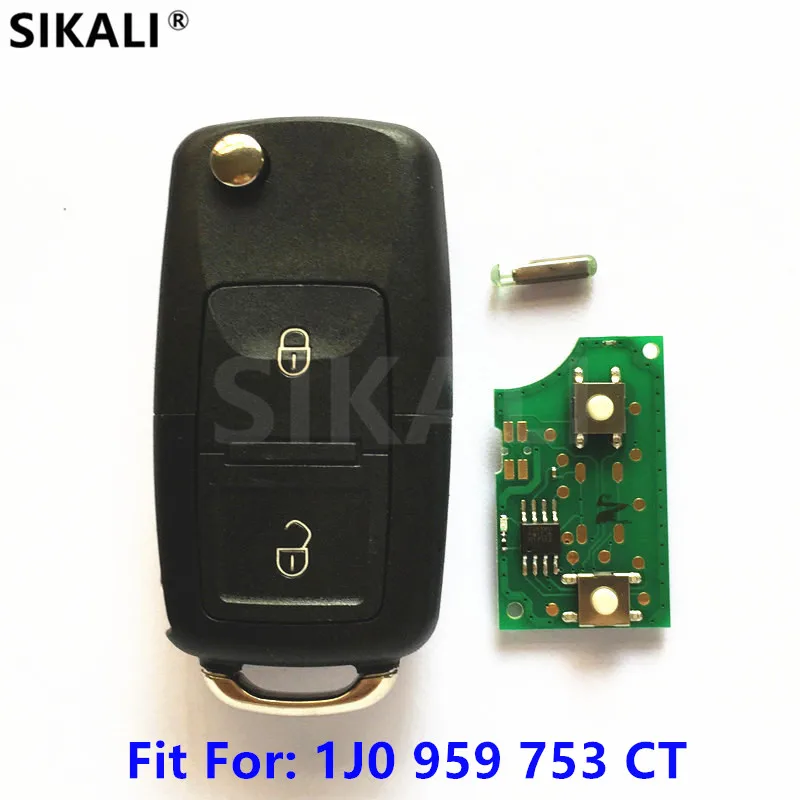 Автомобильный Дистанционный ключ с чипом ID48 для 1J0959753CT 5FA009259 00 Fabia Superb Octavia Skoda I 2000