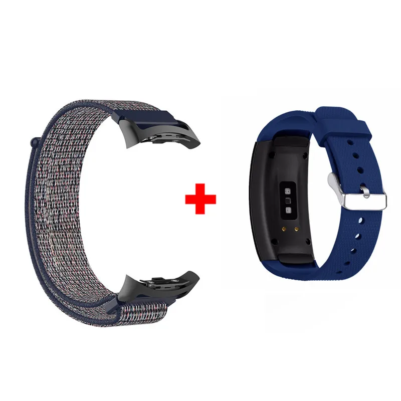 Color15 2 в 1 запястье для samsung gear Fit 2 Pro браслет нейлоновый ремешок для samsung Fit2 SM-R360 Смарт часы gear Fit2 Pro ремешок - Цвет: Color15