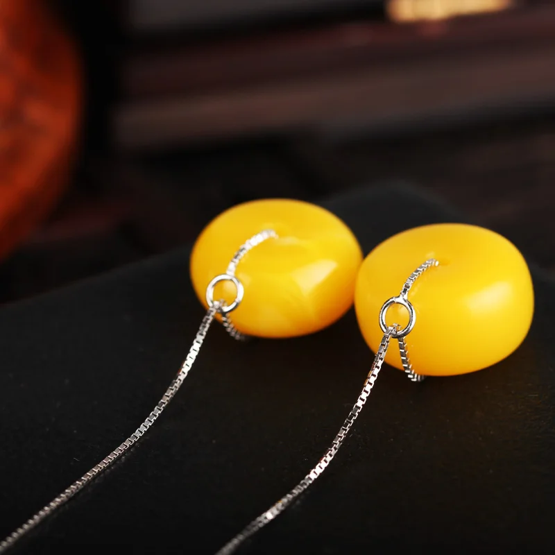 100% Sterling-Silver Color -Jewelry Dangle Earrings Blank 8mm Cabochon for Diy Earrings Jewelry Accessories