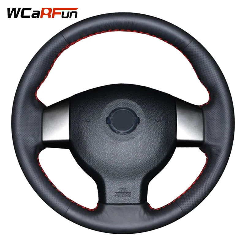 Чехол на руль WCaRFun из искусственной кожи для старого Nissan Tiida Livina Sylphy Note|leather steering