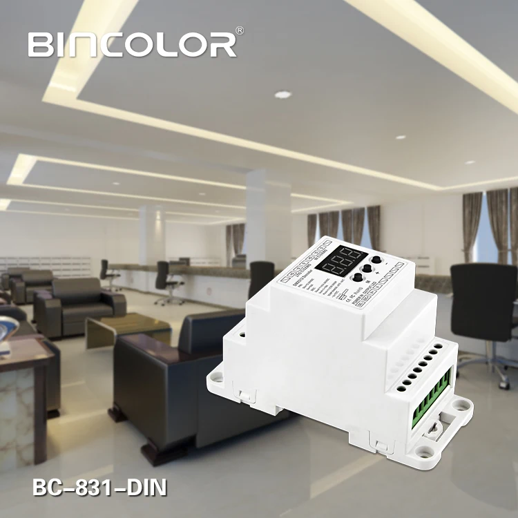 Новый BC-831-DIN din-рейку DC12-24V вход 10А * 1CH выход постоянное напряжение DMX512 декодер