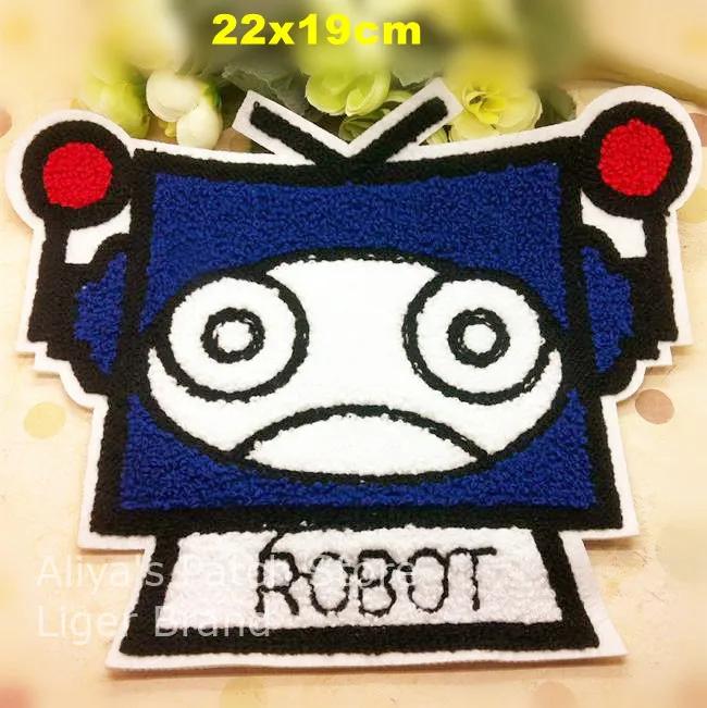 1 шт. пришить большого размера с рождественским рисунком робот полотенце для