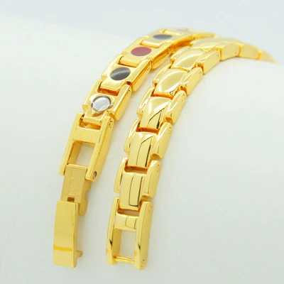 New Style 100% Pure Copper Magnetic Bracelet Germanium 24K Gold Plating Health Element Bracelets for Man Women |