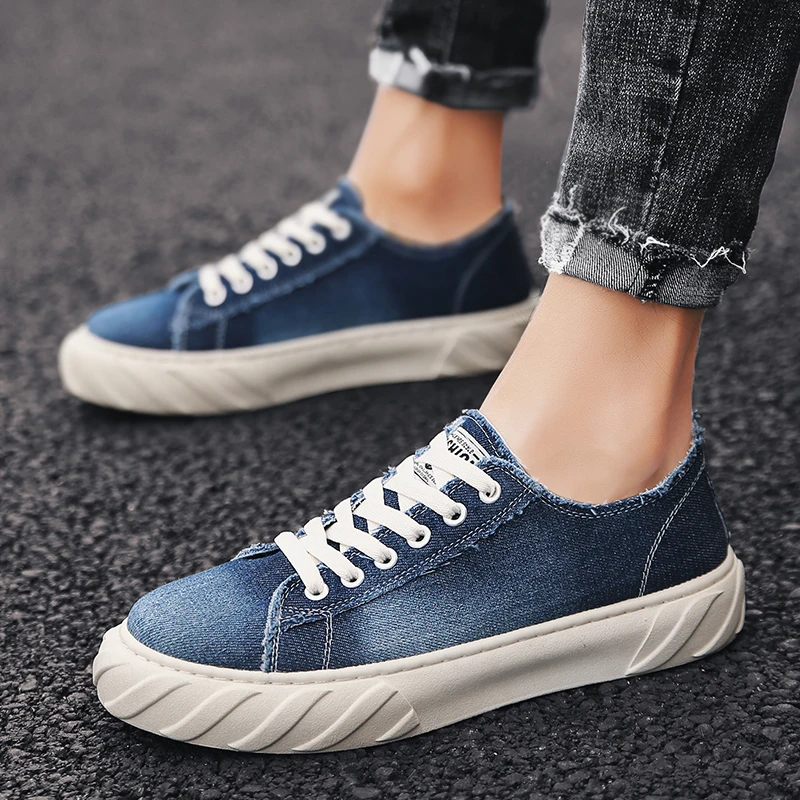 Мужская повседневная обувь из джинсовой ткани мужские эспадрильи лето