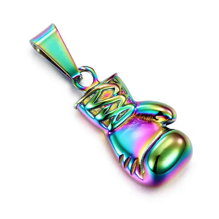 Модные мини боксерские перчатки ожерелье золотого черного розового серебряного