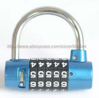 Замок с паролем на 5 колес комбинация цифрами замок для багажа компьютерный 50