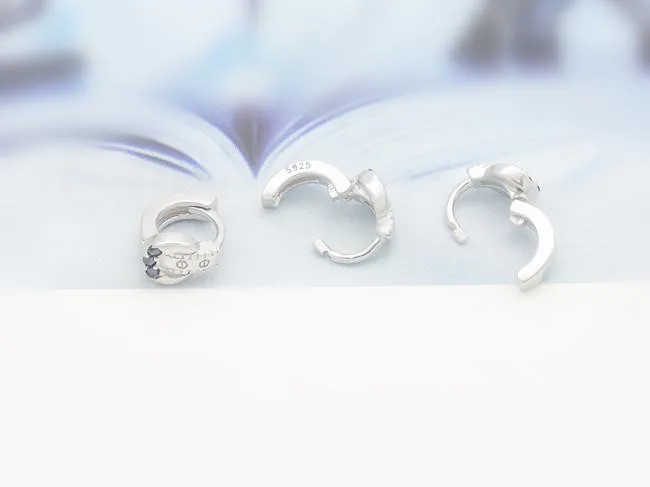 Кольцо с костями для ушей 5 мм из серебра 925 пробы|diameter|ear buckleear rings silver |