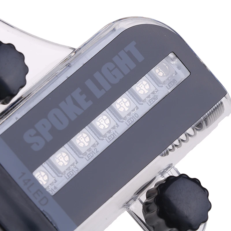 Новый двухсторонний 14 LED мотоцикл велосипедный велосипед спицевый свет