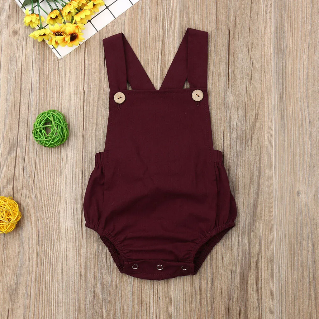 Newborn Baby Rompers Baby Boy Girls Sleeveless Plain Romper Baby Girls Jumpsuit Summer Infant One-pieces Striped Clothes Outfits